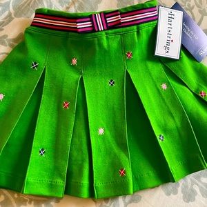 ❤️NWT heartstrings green skirt w/argyle print size 6
